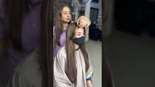 Curtain bangs hairstyle glamlook bangs curtainbangs beautysalon beauty haircut glambymadiha [upl. by Hubie]