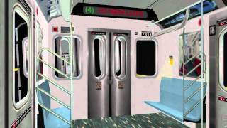 OpenBVE ►R142R142A  4 Subway Train  To New Lots◀ [upl. by Ahsal]