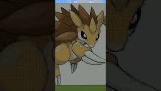 Satisfying Art Minecraft  Sandslash shorts minecraft pokemon [upl. by Marozas]