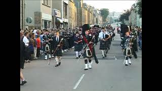 The Massed Pipes amp Drums in Thurso 2003 [upl. by Akinahc]