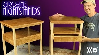 Make a pair of retrostyle nightstands Free plans [upl. by Eiramrefinnej]