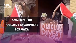 Hamline University grants amnesty to student encampment for Gaza [upl. by Stempien874]