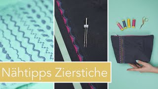 10 Tipps zum Thema Zierstiche  Nastjas Nähtipps [upl. by Rame798]