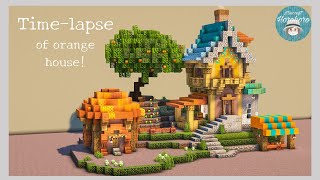 Minecraft オレンジの家のタイムラプス Timelapse of Orange House ｜Tutorial｜マインクラフト｜Minecraft｜Horohorominecraft [upl. by Enialed638]