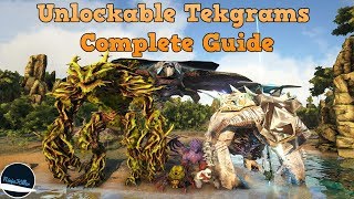 Complete guide to all Unlockable Tekgrams In Ark Survival Evolved Xbox one PS4 PC Ninjakiller [upl. by Oirrad]