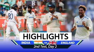 India vs England Test Match Highlights  IND vs ENG 2nd Test Day 2 Highlights  Match Highlights [upl. by Nawuq]