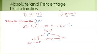 SubtractionPercentage Uncertainty A Levels Physics Lecture 6 [upl. by Weywadt]