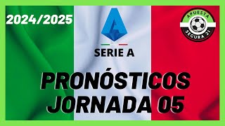 Pronósticos Serie A Jornada 05  Liga Italiana 20242025 [upl. by Novaelc]