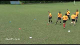 Basic Rugby Drills  Front on tackle drill [upl. by Haraz585]