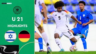 Adeyemi and Tresoldi score braces  Israel vs Germany 15  Highlights  Under21 EURO Qualifier [upl. by Nannarb360]