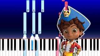 Santiago of the Seas Theme Song Sing AlongNick Jr Piano Tutorial [upl. by Smiley795]