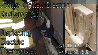 Fix Heating Radiator Replacing electric thermostat in oil radiotor LVI MEB goes MEC [upl. by Dolli]