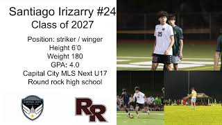 Santiago Irizarry class of 2027 soccer recruitment video [upl. by Arok]