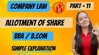 Company Law  Allotment Of Share  BBA  BCOM  As Per NEP  Part  11  bbabcom  companylaw [upl. by Nnylodnewg40]