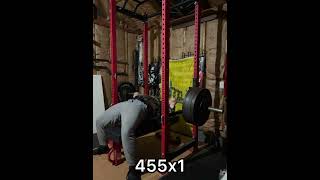 455 Bench Press 10224 fearthelamb [upl. by Roderick]