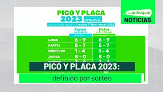 Pico y placa 2023 definido por sorteo  Teleantioquia Noticias [upl. by Carline]