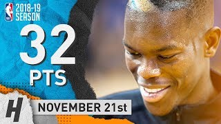 Dennis Schroder Full Highlights Thunder vs Warriors 20181121  32 Points off the Bench [upl. by Aerdnaid508]