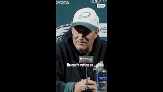 quotHe cant retire on incomplete yearquot — Vic Fangio is asked about the loss of Brandon Graham [upl. by Hsiekal]