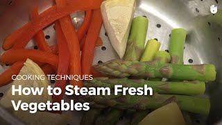 How to Steam Vegetables  Cook Vegetables [upl. by Hameean]