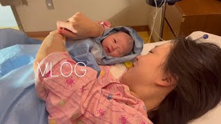 VLOG 눈물 바다 태요미네 동동이 탄생 브이로그 👼🏻 ENJP [upl. by Ulberto]