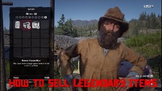 RED DEAD REDEMPTION 2 how to sell legendary items trapper walkthrough [upl. by Fachan]