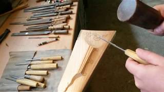 long rifle build Lancaster county pt23 carving the gunstock [upl. by Akimahs]