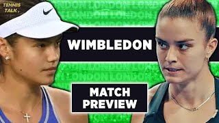 Raducanu vs Sakkari  Wimbledon 2024  Tennis Prediction [upl. by Ozen]