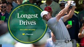 The Longest Drives From the 2024 Second Round  The Masters [upl. by Eart516]