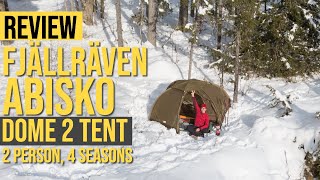 FJÄLLRÄVEN ABISKO DOME 2 TENT REVIEW  2 PERSONS 4 SEASONS CAMPING [upl. by Farlee946]