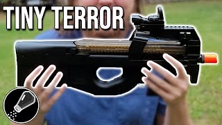 The FN Herstal P90 AEG is a Tiny Terror In a Good Way  SaltyOldGamer Airsoft Review [upl. by Suolhcin]