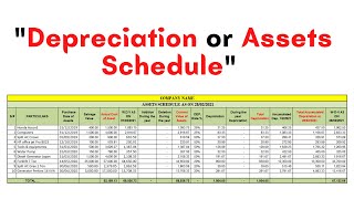 How to prepare depreciation schedule in excel [upl. by Barrada]