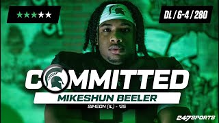 WATCH Mikeshun Beeler commits to Michigan State LIVE on 247Sports [upl. by Edlin]