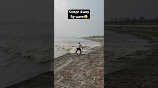 ⚠️Warning Attacked by Giant Waves 😱🤯giantwave closecall oceanpower adrenaline danger [upl. by Obau]