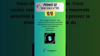 Permis CE  Fiche écrite 06 question 10 quiz questionnaire [upl. by Eletnahs225]