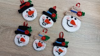 🎄Muñeco de nieve a crochet navidadcrochet [upl. by Akinor516]