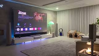 Samsung 4k projector and vividstorm S PRO screen [upl. by Eseneg]