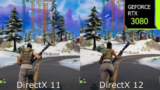 Fortnite Unreal Engine 5 DX11 vs DX12 Performance  1440p Epic Settings  i7 10700F  RTX 3080 [upl. by Neelhsa379]