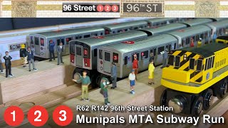 Munipals MTA R62 R142 96th Street Subway Run  Scared 3 Train Trainman6000 [upl. by Katharine51]