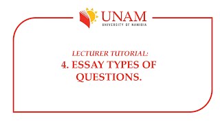 4 Essay Types of Questions [upl. by Stephi56]