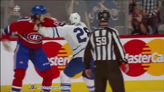 Colton Orr vs George Parros Oct 1 2013 [upl. by Arhna]