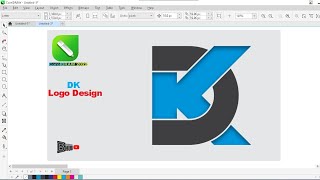 D K Logo Design in CorelDraw  Full tutorial CorelDraw DK design [upl. by Narat]