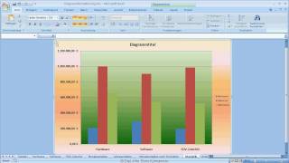 Lektion13Excel2007Diagrammformatierung [upl. by Nnahgem673]