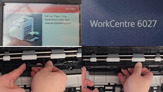 Xerox Printer WorkCentre Work Centre 6027 Paper Jam Stuck Paper Removal and Switch Repair [upl. by Sikras]