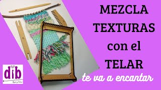 COMO TEJER en TELAR para NIÑOS mezclando TEXTURAS [upl. by Pirri840]