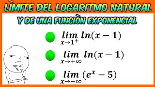 Límites logarítmicos y exponenciales [upl. by Eenolem]