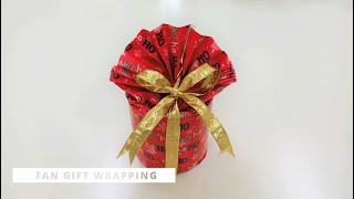 Fan Gift Wrapping How to Wrap a Present 4 Creative Ways  Part 4 [upl. by Elli512]