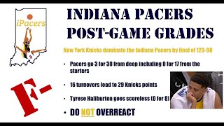 Indiana Pacers postgame grades against the New York Knicks as Tyrese Haliburton goes scoreless [upl. by Aseral]