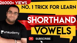 No1 TRICK FOR LEARN SHORTHAND VOWELS🔥🔥 [upl. by Adnirod]