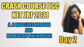 Bronislaw Malinowski and Radcliffe Brown in 5 Minutes for UGC NET JRF 2021 [upl. by Scornik940]