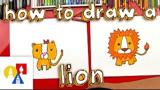 How To Draw A Cartoon Lion [upl. by Tat407]